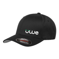 UWE White Logo Flexfit Hat